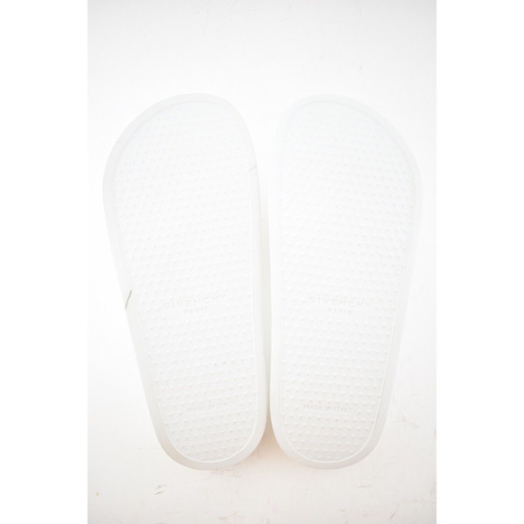Givenchy Paris White Red PVC Clear Logo Slide On Pool Sandal Flip Flop Flat 39 - Picture 12 of 12